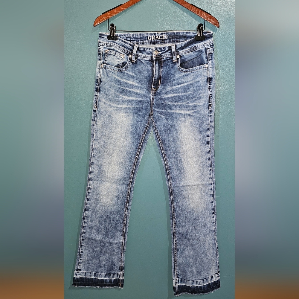 Grace Faded Blue Bootcut Jeans